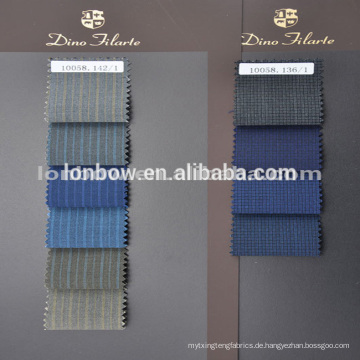 2015 Woven Tuch Mode Wolle Stoff Streifen Stil Designs Business-Anzug